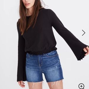 Texture & Thread Smocked Bell-Sleeve Top L2497